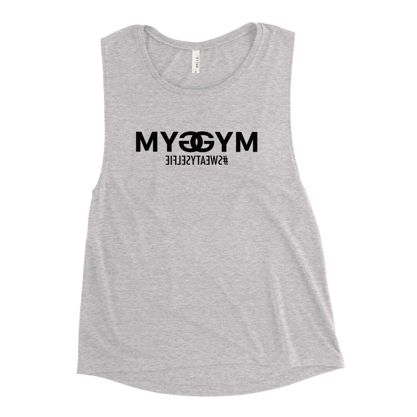 JMWJunkies My Gym Sweaty Selfie Ladies’ Muscle Tank