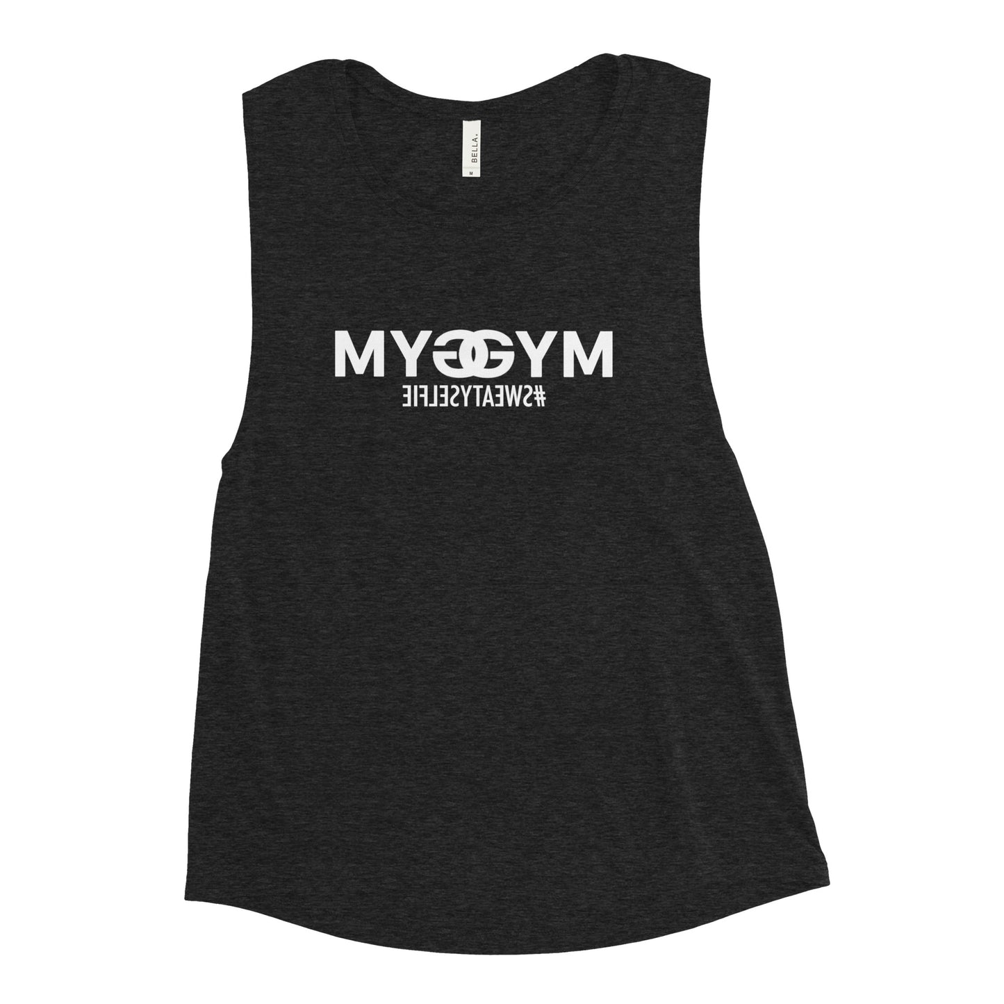 JMWJunkies My Gym Sweaty Selfie Ladies’ Muscle Tank