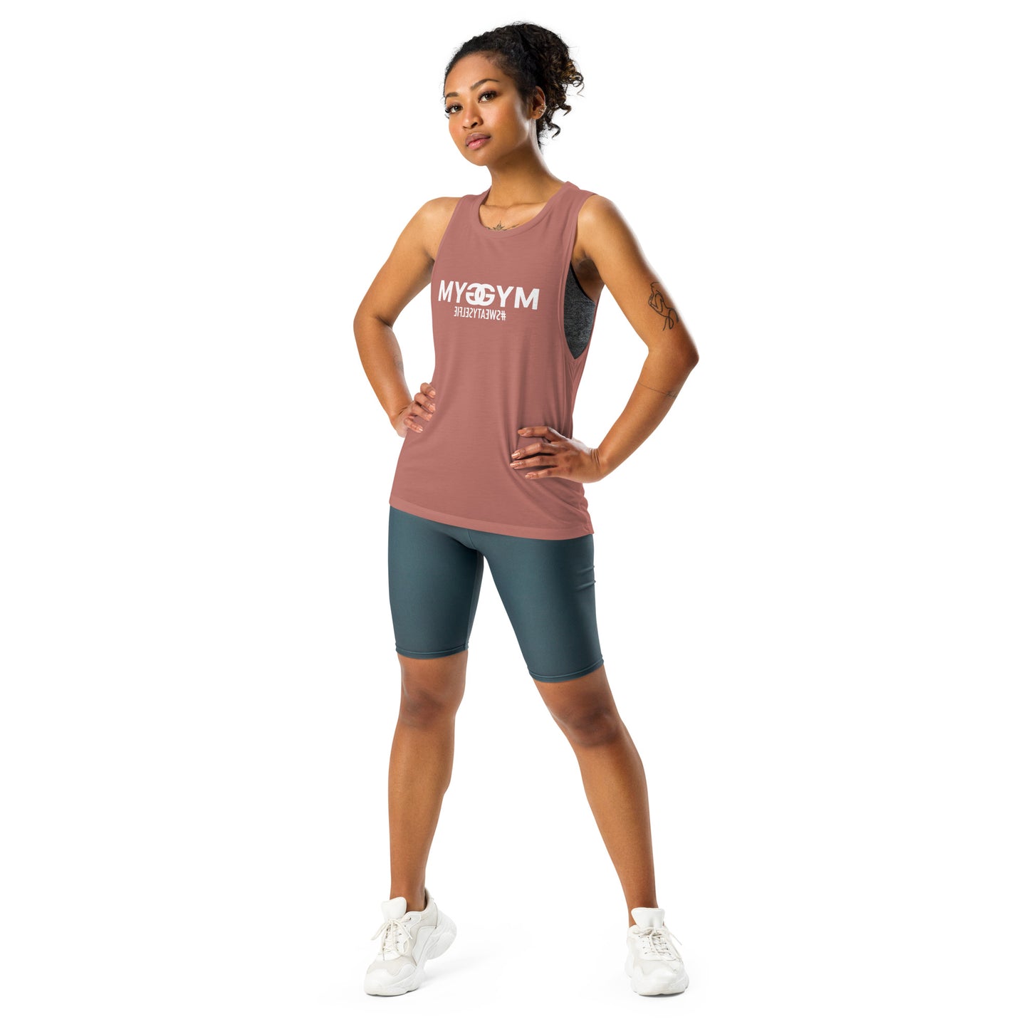 JMWJunkies My Gym Sweaty Selfie Ladies’ Muscle Tank