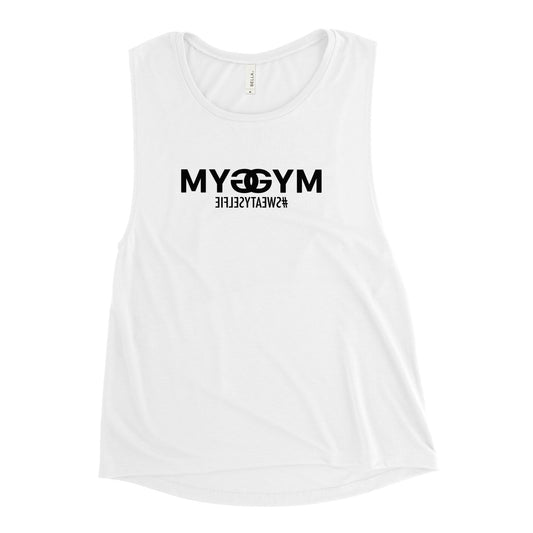 JMWJunkies My Gym Sweaty Selfie Ladies’ Muscle Tank