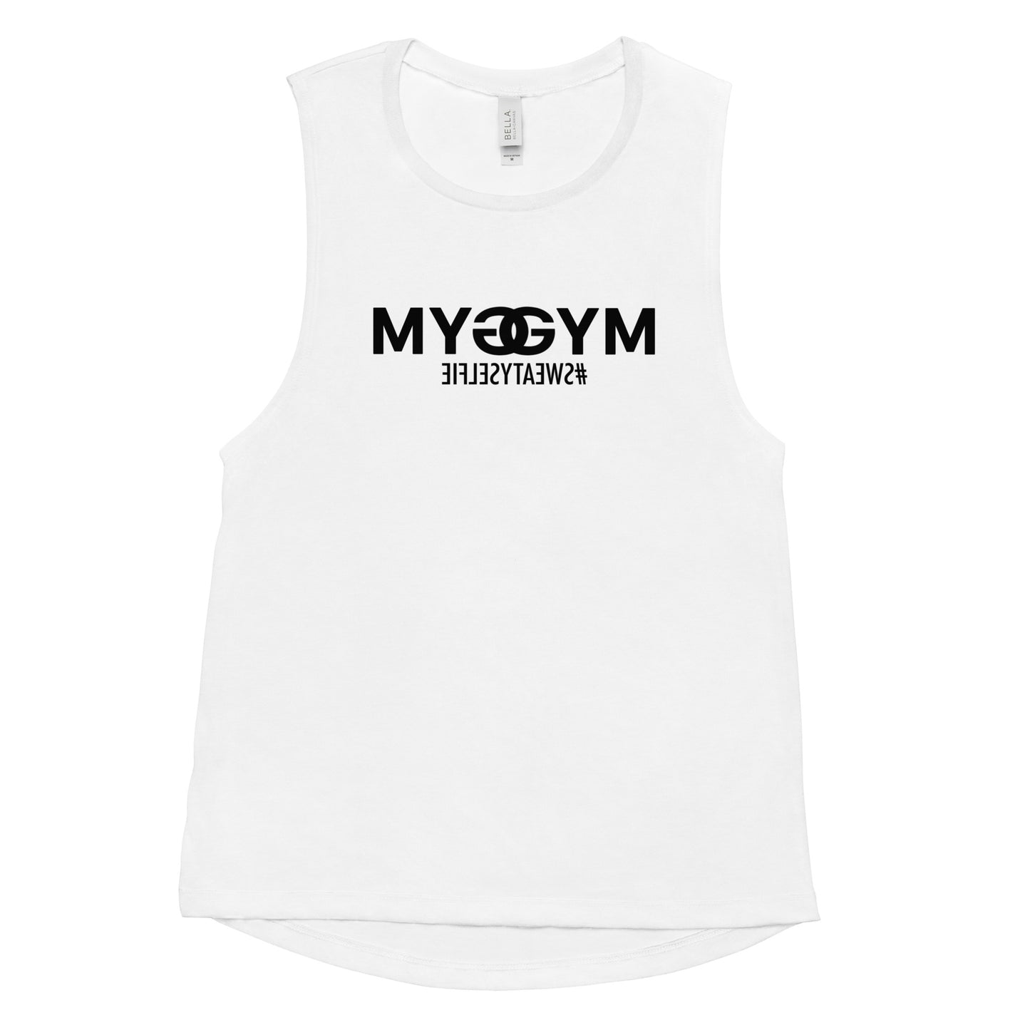 JMWJunkies My Gym Sweaty Selfie Ladies’ Muscle Tank