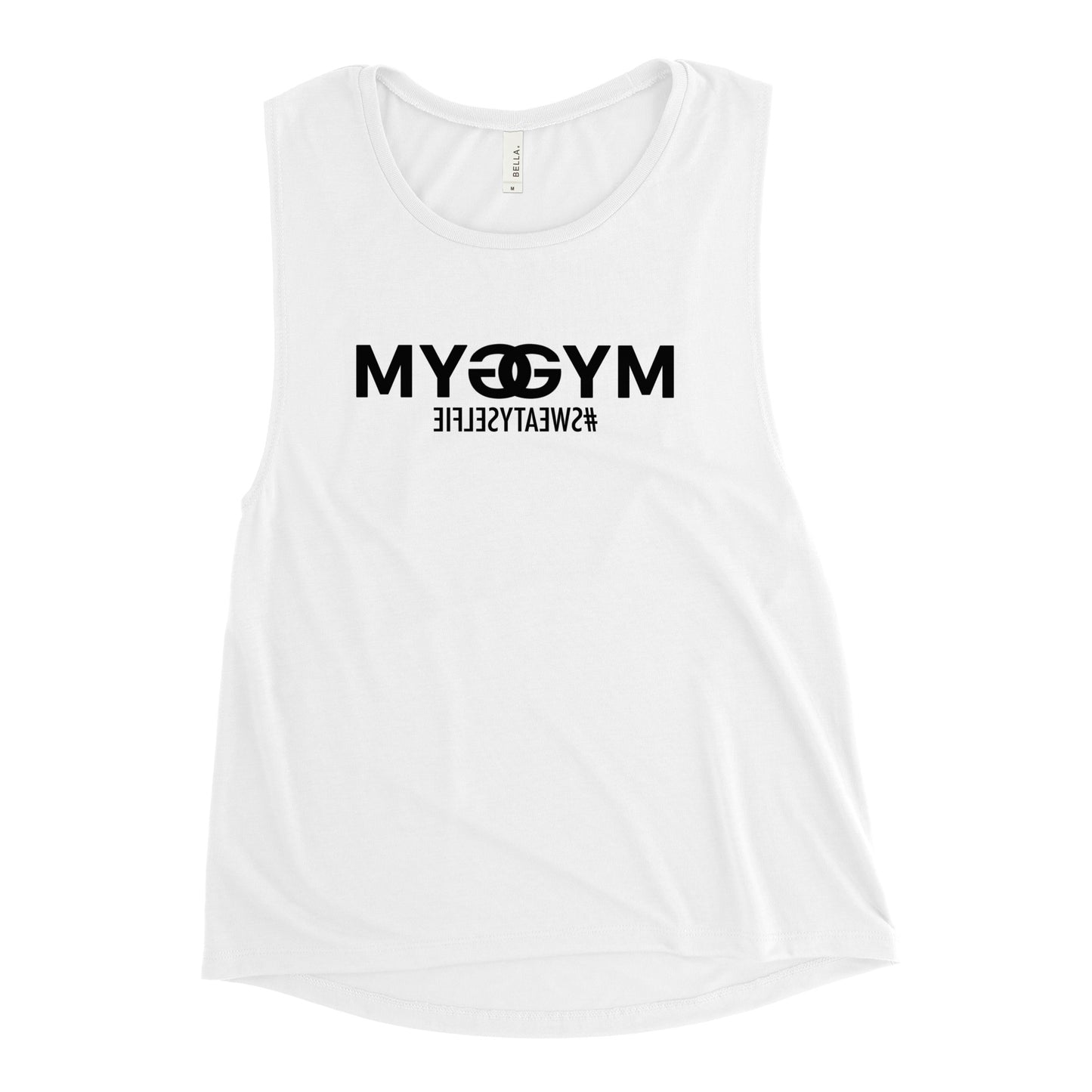 JMWJunkies My Gym Sweaty Selfie Ladies’ Muscle Tank